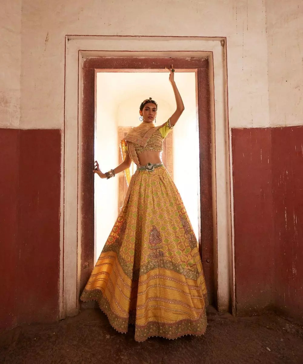 ADITI GUPTA - Bandhani Banarasi Lehenga set